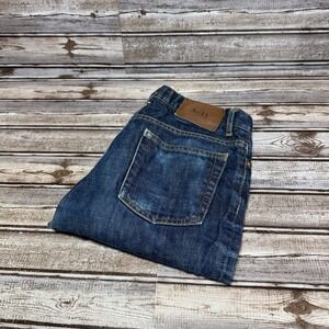 Shipley & Halmos Jeans Mens 28x28 Blue Straight Leg Button Fly Style Denim
